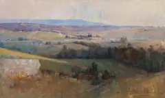 Arthur Streeton, Study for 'Still Glides the Stream, and Shall For Ever Glide' 1887-88, 1887-88, oil on canvas