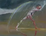 Arthur Boyd, Narcissus Running on a Sandbank 1976, 1976, oil on canvas