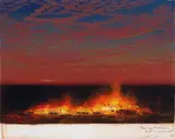 Tim Storrier, Evening Blaze 2002, 2002, oil on board