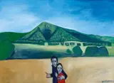 Robert Dickerson, Couple in the Valley 2002, 2002, synthetic polymer paint on canvas