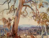 Hans Heysen, The White Gum 1945