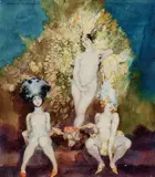 Norman Lindsay, Fantasy, watercolour on paper