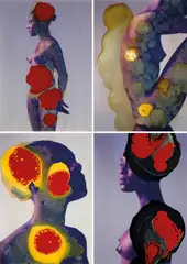 Robert Doble And Simon Strong, Studies 2010, 2010, gloss enamel and metallic pigment on chromogenic print (4)
