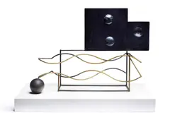 Untitled 2002 by Peter D. Cole, 2002, bronze on painted wooden plinth, offered Dec 2021