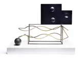 Peter D. Cole, Untitled 2002, 2002, bronze on painted wooden plinth