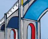 Jasper Knight, Boothtown 1888 2014, 2014, enamel and synthetic polymer paint on canvas