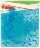 David Hockney, Pool Made with Paper and Blue Ink for Book 1980, 1980, lithograph