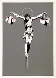 Christ with Shopping Bags 2004 by Banksy, 2004, screenprint, offered Sep 2021