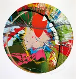 Beautiful, Galactic, Exploding Screenprint (Spin) 2001 by Damien Hirst, 2001, screenprint, sold Sep 2021