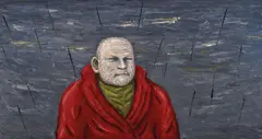 Man in Red Coat 2008 by Peter Booth, 2008, oil on canvas, sold Jun 2021