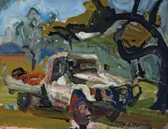 Ben Quilty, Braidwood Truck 2012, 2012, oil on canvas-board