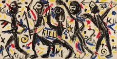 Ubu Roi 1986 by David Larwill, 1986, oil on canvas, sold Jun 2021