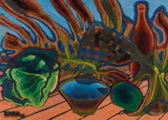 Weaver Hawkins, Assorted Objects 1963, 1963, oil on board