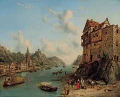 Henry Gritten, On the Rhine 1852, 1852, oil on canvas