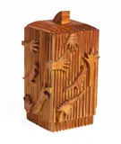 Bill Hammond, Untitled (Box), carved wooden box