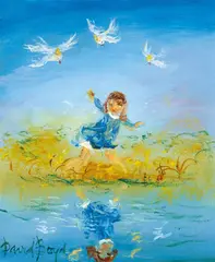Reflection by David Boyd, oil on board, sold Jun 2021