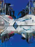 Shoalhaven Reflections c1984 by Arthur Boyd, c1984, oil on board, sold Mar 2021