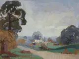 Horace Trenerry, Country Road c1927, c1927, oil on canvas on board