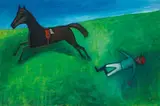 Robert Dickerson, Throwdown (also known as Overthrown) 1969, 1969, oil on canvas on board