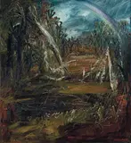 Landscape with Rainbow 1973 by Arthur Boyd, 1973, oil on canvas, offered Mar 2021