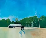Robert Dickerson, Girl in the Paddock 1998, 1998, synthetic polymer paint on canvas