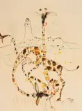 John Olsen, Giraffes and Mt. Kenya 1980