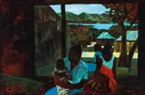 Islanders by Ray Crooke, oil on canvas, sold Mar 2021