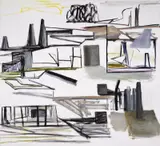 Ken Whisson, Landscape in Various Browns, Greys and Yellows 1992