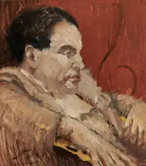 Clifton Pugh, Portrait of John Rose, Music Adjudicator 1950, 1950, oil on board