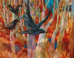 Jacqueline Hick, A Sheltered Place, oil on board