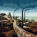 Pro Hart, The Plate Layers 1982