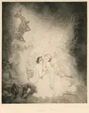 Belinda's Reverie 1927 by Norman Lindsay, 1927, etching, aquatint and stipple, sold Mar 2021