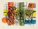Fernand Léger, Le Marchand d'Oiseaux (from La Ville Suite) 1954, 1954, colour lithograph