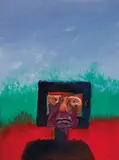 Kelly I 1979 by Sidney Nolan, 1979, oil on composition board, sold Nov 2020