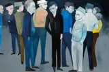 Robert Dickerson, The Strikers 1978, 1978, oil on board
