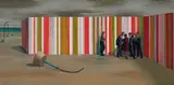 Jeffrey Smart, Study for The Discussion 1969, 1969, oil on paper on board
