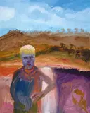 Arthur Boyd at Fitzroy Falls 1988 by Sidney Nolan, 1988, oil on canvas, offered Nov 2020