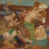 Rupert Bunny, Study for On the Seaweed II (Study for Sur le Tapis de Varech) c1913