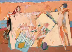 Elisabeth Cummings, On the Beach c1975, c1975, oil on canvas