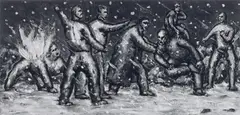 Peter Booth, Untitled (Crowd) 1996, 1996, pastel on paper