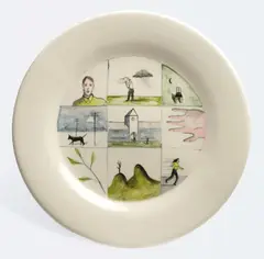 Noel McKenna, Story - Journeys of a Man 1992, 1992, painted and glazed ceramic plate
