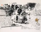 Lindfield Gardens 1978 by Brett Whiteley, 1978, screenprint, sold Nov 2020