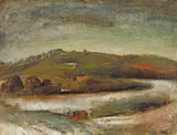 Lloyd Rees, Berry Landscape c1948, c1948, oil on canvas on board