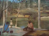Ray Crooke, Family Resting by River