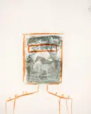 Kelly Stubbs 1964 by Sidney Nolan, 1964, oil pastel and transfer rubbing from George Stubbs reproduction on paper, offered Jul 2020