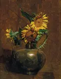 Sunflowers 1928 by Arthur Streeton, 1928, oil on canvas, offered Jul 2020