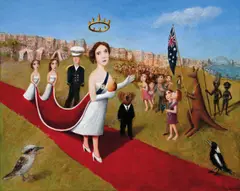 Garry Shead, The Queen in Australia 1999, 1999, oil on canvas