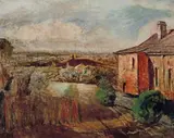 Lloyd Rees, Autumn Light, North Ryde 1947, 1947, oil on board