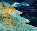 Greek Landscape 1959 by Sidney Nolan, 1959, mixed media on composition board, offered Jul 2020