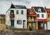 Sali Herman, Woolloomooloo Terraces, oil on linen